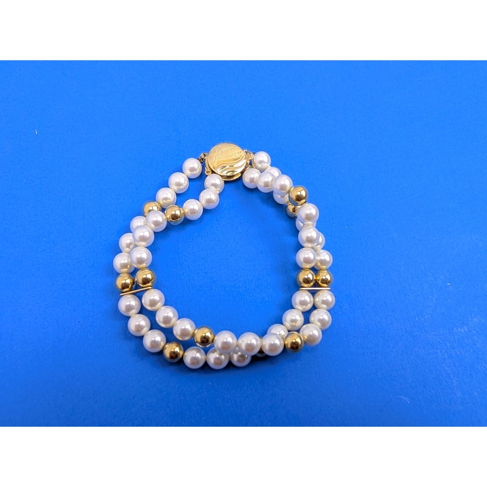 Ocean Treasures 14K Yellow Gold Cultured Pearl Double Strand Bracelet